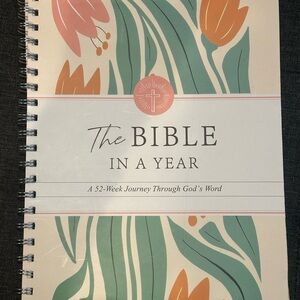 Floral Spiral-Bound Bible in a Year